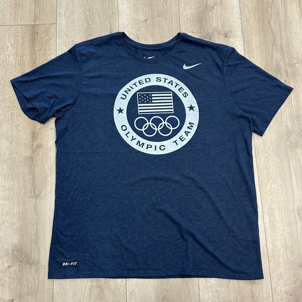 Nike United States Olympic Team Navy Dri-FIT Tee T Shirt XL B18